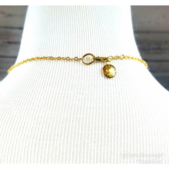 J. Crew enameled floral pendant necklace 10" drop - Picture 3 of 6